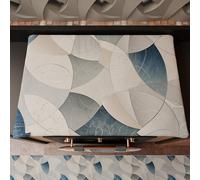 PETTI Artigiani Italiani - Accessori Tessili da Cucina, Copri Fornelli 46x70 cm in Microfibra, Coprifornello Elegante per Gas e Induzione, in Stampa Digitale Cerchio Jeans