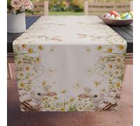 PETTI Artigiani Italiani - Accessori Tessili da Cucina, Runner da Tavolo Elegante di Pasqua 40x140 cm in Microfibra, Tovaglia Tavola in Stampa Digitale, 26 31, 100% Made in Italy