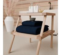 PETTI Artigiani Italiani - Asciugamani Bagno in 100% Spugna di Cotone, Set Asciugamani 1+1, 2 Pezzi 1 Asciugamano Viso e 1 Asciugamano Mani, Asciugamani Blu