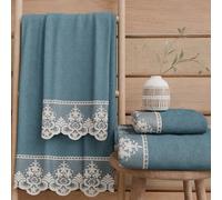 PETTI Artigiani Italiani - Asciugamani Bagno in 100% Spugna di Cotone, Set Asciugamani 1+1, 2 Pezzi 1 Asciugamano Viso e 1 Asciugamano Mani, Avion