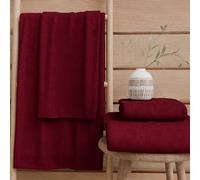 PETTI Artigiani Italiani - Asciugamani Bagno in 100% Spugna di Cotone, Set Asciugamani 2+2, 4 Pezzi 2 Asciugamani Viso e 2 Asciugamani Mani, Asciugamani Bordeaux