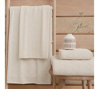 PETTI Artigiani Italiani - Asciugamani Bagno in 100% Spugna di Cotone, Set Asciugamani 2+2, 4 Pezzi 2 Asciugamani Viso e 2 Asciugamani Mani, Asciugamani Avorio