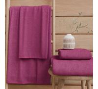 PETTI Artigiani Italiani - Asciugamani Bagno in 100% Spugna di Cotone, Set Asciugamani 2+2, 4 Pezzi 2 Asciugamani Viso e 2 Asciugamani Mani, Asciugamani Fuxia