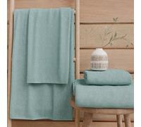 PETTI Artigiani Italiani - Asciugamani Bagno in 100% Spugna di Cotone, Set Asciugamani 2+2, 4 Pezzi 2 Asciugamani Viso e 2 Asciugamani Mani, Asciugamani Acquamarina