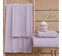 PETTI Artigiani Italiani - Asciugamani Bagno in 100% Spugna di Cotone, Set Asciugamani 3+3, 6 Pezzi 3 Asciugamani Viso e 3 Asciugamani Mani, Asciugamani Lilla