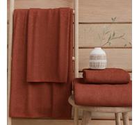 PETTI Artigiani Italiani - Asciugamani Bagno in 100% Spugna di Cotone, Set Asciugamani 3+3, 6 Pezzi 3 Asciugamani Viso e 3 Asciugamani Mani, Asciugamani Terra Cotta