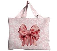 PETTI Artigiani Italiani - Borsa Mare Donna Grande da Spiaggia e Piscina con Fiocco Rosa - 100% Made in Italy