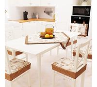 PETTI Artigiani Italiani - Centrotavola, Centrotavola Moderno, Centrotavola Cucina e Soggiorno, 1pz Centrotavola in Cotone 90x90 cm Lidia Marrone 100% Made in Italy