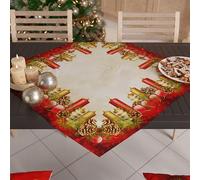 PETTI Artigiani Italiani - Centrotavola Natalizio, Centrotavola da Tavolo Cucina Natalizio, Runner Centrotavola 90x90 cm, Centrotavola Candele, 100% Made in Italy