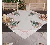PETTI Artigiani Italiani - Centrotavola Natalizio, Centrotavola da Tavolo Cucina Natalizio, Runner Centrotavola 90x90 cm, Centrotavola Soldatini Rosa, 100% Made in Itay