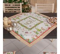 PETTI Artigiani Italiani - Centrotavola Natalizio, Centrotavola da Tavolo Cucina Natalizio, Runner Centrotavola 90x90 cm, Centrotavola Noel, 100% Made in Itay