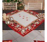 PETTI Artigiani Italiani - Centrotavola Natalizio, Centrotavola da Tavolo Cucina Natalizio, Runner Centrotavola 90x90 cm, Centrotavola Elfo, 100% Made in Italy