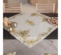 PETTI Artigiani Italiani - Centrotavola Natalizio per Tavolo Cucina, Runner Tavola 90x90 cm, Centro Tavola Xmas Gold, 100% Made in Itay