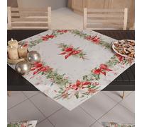PETTI Artigiani Italiani - Centrotavola Natalizio per Tavolo Cucina, Runner Tavola 90x90 cm, Centro Tavola Ghirlanda, 100% Made in Itay
