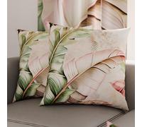 PETTI Artigiani Italiani - Coppia di Federe Cuscino 30x30 cm in Microfibra, Cuscini Arredo Camera da Letto, Divano, Salotto, Set 2 Fodere Copricuscino, Federa Floreale 191, 100% Made in Italy