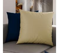 PETTI Artigiani Italiani - Coppia di Federe Cuscino 35x35 cm in Microfibra, Cuscini Arredo Camera da Letto, Divano, Set 2 Fodere Copricuscino, Federa Double Face Blu Tortora