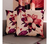 PETTI Artigiani Italiani - Coppia di Federe Cuscino 35x35 cm in Microfibra, Cuscini Arredo Camera da Letto, Divano, Salotto, Set 2 Fodere Copricuscino, Federa Floreale 7, 100% Made in Italy