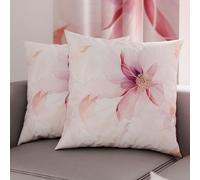 PETTI Artigiani Italiani - Coppia di Federe Cuscino 40x40 cm in Microfibra, Cuscini Arredo Camera da Letto, Divano, Salotto, Set 2 Fodere Copricuscino, Federa Floreale 8, 100% Made in Italy