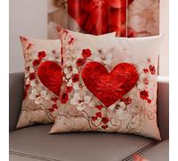 PETTI Artigiani Italiani - Coppia di Federe Cuscino 40x40 cm in Microfibra, Cuscini Arredo Camera da Letto, Divano, Salotto, Set 2 Fodere Copricuscino, Federa Shabby 338, 100% Made in Italy