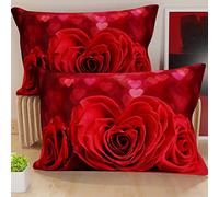 PETTI Artigiani Italiani - Coppia di Federe Cuscino 40x60 cm in Microfibra, Cuscini Arredo Camera da Letto, Divano, Salotto, Set 2 Fodere Copricuscino, Federa Passion, 100% Made in Italy