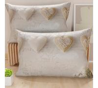 PETTI Artigiani Italiani - Coppia di Federe Cuscino 40x60 cm in Microfibra, Cuscini Arredo Camera da Letto, Divano, Salotto, Set 2 Fodere Copricuscino, Federa Shabby 325, 100% Made in Italy