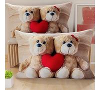 PETTI Artigiani Italiani - Coppia di Federe Cuscino 40x70 cm in Microfibra, Cuscini Arredo Camera da Letto, Divano, Salotto, Set 2 Fodere Copricuscino, Federa Dolcezza, 100% Made in Italy