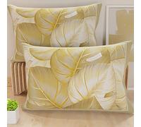 PETTI Artigiani Italiani - Coppia di Federe Cuscino 40x80 cm in Microfibra, Cuscini Arredo Camera da Letto, Divano, Salotto, Set 2 Fodere Copricuscino, Federa Tropical Tortora O, 100% Made in Italy