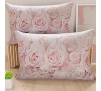 PETTI Artigiani Italiani - Coppia di Federe Cuscino 40x80 cm in Microfibra, Cuscini Arredo Camera da Letto, Divano, Salotto, Set 2 Fodere Copricuscino, Federa Shabby 340, 100% Made in Italy