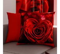 PETTI Artigiani Italiani - Coppia di Federe Cuscino 45x45 cm in Microfibra, Cuscini Arredo Camera da Letto, Divano, Salotto, Set 2 Fodere Copricuscino, Federa Passion, 100% Made in Italy