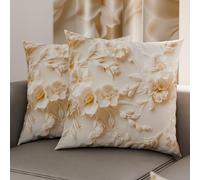 PETTI Artigiani Italiani - Federe Cuscino Floreale 06 10 - 45x45 cm Microfibra - Set 2