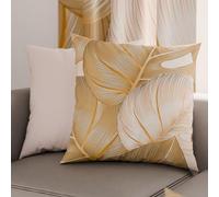 PETTI Artigiani Italiani - Coppia di Federe Cuscino 50x50 cm in Microfibra, Cuscini Arredo Camera da Letto, Divano, Salotto, Set 2 Fodere Copricuscino, Federa Tropical Tortora O, 100% Made in Italy