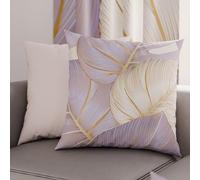 PETTI Artigiani Italiani - Coppia di Federe Cuscino 50x50 cm in Microfibra, Cuscini Arredo Camera da Letto, Divano, Salotto, Set 2 Fodere Copricuscino, Federa Tropical Lilla O, 100% Made in Italy