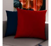 PETTI Artigiani Italiani - Coppia di Federe Cuscino 50x50 cm in Microfibra, Cuscini Arredo Camera da Letto, Divano, Set 2 Fodere Copricuscino, Federa Double Face Blu Bordeaux