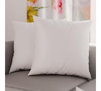 PETTI Artigiani Italiani - Coppia di Federe Cuscino 50x50 cm in Microfibra, Cuscini Arredo Camera da Letto, Divano, Set 2 Fodere Copricuscino, Federa Tinta Unita Bianco, 100% Made in Italy