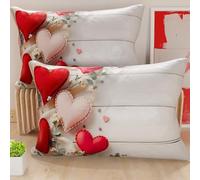 PETTI Artigiani Italiani - Coppia di Federe Cuscino 50x70 cm in Microfibra, Cuscini Arredo Camera da Letto, Divano, Salotto, Set 2 Fodere Copricuscino, Federa Shabby 344, 100% Made in Italy