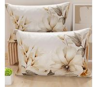 PETTI Artigiani Italiani - Coppia di Federe Cuscino 50x70 cm in Microfibra, Cuscini Arredo Camera da Letto, Divano, Salotto, Set 2 Fodere Copricuscino, Federa Floreale 5, 100% Made in Italy