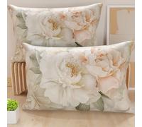 PETTI Artigiani Italiani - Coppia di Federe Cuscino 50x70 cm in Microfibra, Cuscini Arredo Camera da Letto, Divano, Salotto, Set 2 Fodere Copricuscino, Federa Floreale 40, 100% Made in Italy