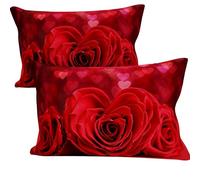PETTI Artigiani Italiani - Coppia di Federe Cuscino 50x80 cm in Microfibra, Cuscini Arredo Camera da Letto, Divano, Salotto, Set 2 Fodere Copricuscino, Federa Passion, 100% Made in Italy
