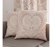 PETTI Artigiani Italiani - Coppia di Federe Cuscino 60x60 cm in Microfibra, Cuscini Arredo Camera da Letto, Divano, Salotto, Set 2 Fodere Copricuscino, Federa Shabby 321, 100% Made in Italy
