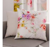 PETTI Artigiani Italiani - Coppia di Federe Cuscino 60x60 cm in Microfibra, Cuscini Arredo Camera da Letto, Divano, Salotto, Set 2 Fodere Copricuscino, Federa Spring Bianco, 100% Made in Italy