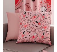 PETTI Artigiani Italiani - Coppia di Federe Cuscino 60x60 cm in Microfibra, Cuscini Arredo Camera da Letto, Divano, Salotto, Set 2 Fodere Copricuscino, Federa Lipstick Rosa, 100% Made in Italy
