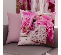 PETTI Artigiani Italiani - Coppia di Federe Cuscino 60x60 cm in Microfibra, Cuscini Arredo Camera da Letto, Divano, Salotto, Set 2 Fodere Copricuscino, Federa Spring, 100% Made in Italy