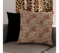PETTI Artigiani Italiani - Coppia di Federe Cuscino 60x60 cm in Microfibra, Cuscini Arredo Camera da Letto, Divano, Salotto, Set 2 Fodere Copricuscino, Federa Animalier Arancio, 100% Made in Italy