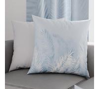 PETTI Artigiani Italiani - Coppia di Federe Cuscino 65x65 cm in Microfibra, Cuscini Arredo Camera da Letto, Divano, Salotto, Set 2 Fodere Copricuscino, Federa Foglia Celeste, 100% Made in Italy