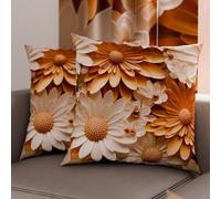 PETTI Artigiani Italiani - Coppia di Federe Cuscino 65x65 cm in Microfibra, Cuscini Arredo Camera da Letto, Divano, Salotto, Set 2 Fodere Copricuscino, Federa Floreale 05 2, 100% Made in Italy