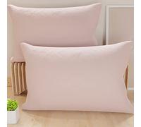 PETTI Artigiani Italiani - Coppia di Federe Cuscino 80x40 cm in Microfibra, Cuscini Arredo Camera da Letto, Divano, Set 2 Fodere Copricuscino, Federa Tinta Unita Rosa, 100% Made in Italy