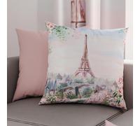 PETTI Artigiani Italiani - Coppia di Federe Cuscino 80x80 cm in Microfibra, Cuscini Arredo Camera da Letto, Divano, Salotto, Set 2 Fodere Copricuscino, Federa City Rosa, 100% Made in Italy