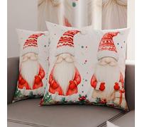PETTI Artigiani Italiani - Coppia di Federe Cuscino 80x80 cm in Microfibra, Federe Natalizie, Cuscini Arredo di Natale Camera da Letto, Divano, Salotto, Set 2 Fodere Copricuscino, Federa Xmas 6