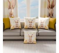 PETTI Artigiani Italiani - Coppia di Federe Cuscino Pasquali 50x30 cm in Microfibra, Cuscini Arredo di Pasqua, per Camera da Letto, Divano, Salotto, Set 2 Fodere Copricuscino, 100% Made in Italy