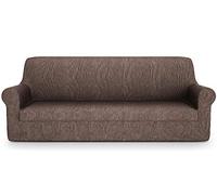 PETTI Artigiani Italiani - Copridivano 3 Posti, Copridivano Elasticizzato 3 Posti, Marrone, Tessuto Jaquard, 100% Made in Italy